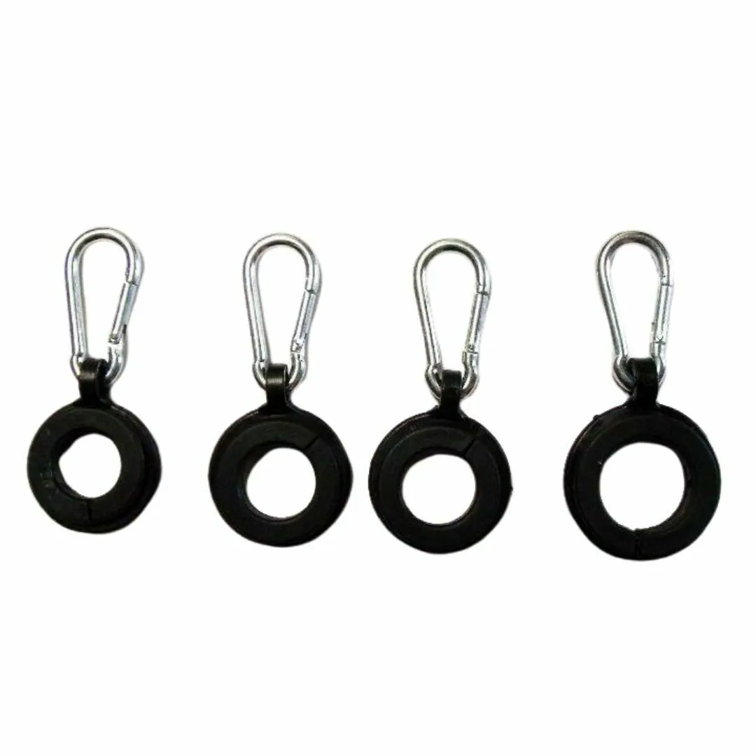 4 Flag Rings w/Carabiner Clips