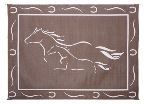 Horses mat, BRN/WH, 8x11