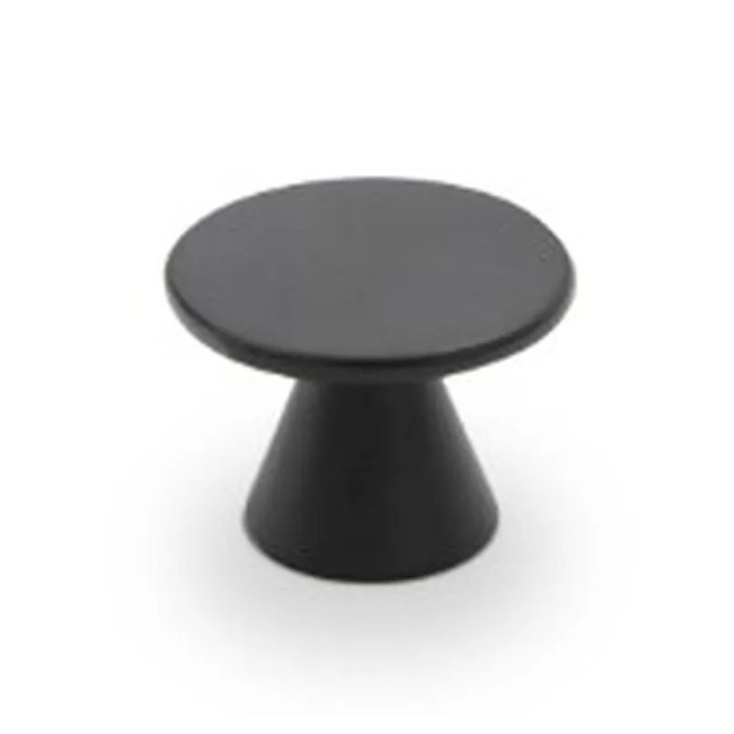 ROUND KNOB -MATTE BLACK 10PK