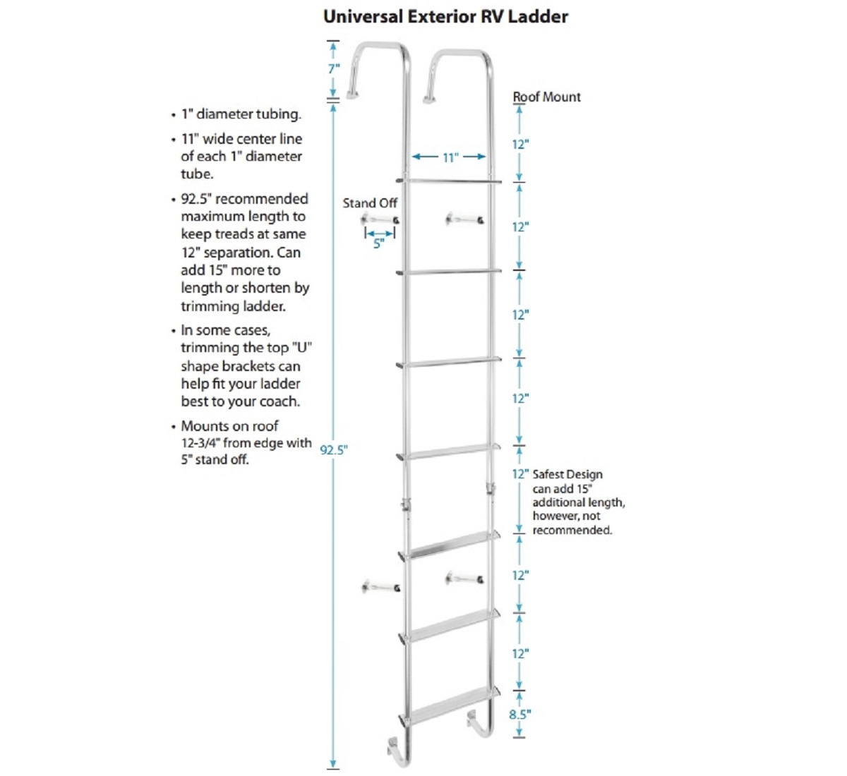 UNIVERSAL MOTOR HOME LADDER