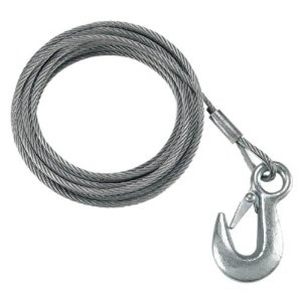 WINCH CABLE W/HOOK 25'