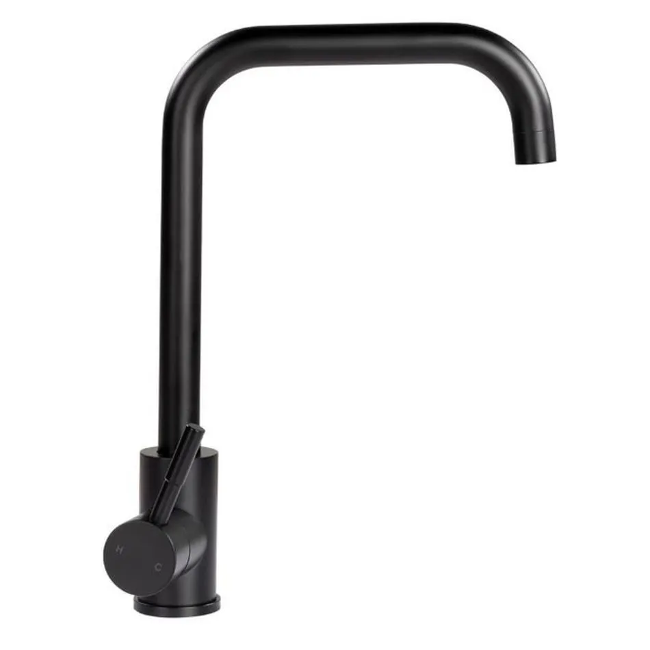 Square Gooseneck Faucet-BLK