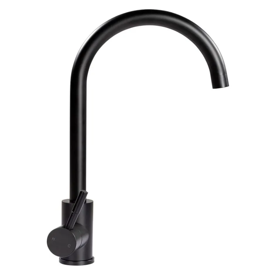 Curved Gooseneck Faucet-BLK