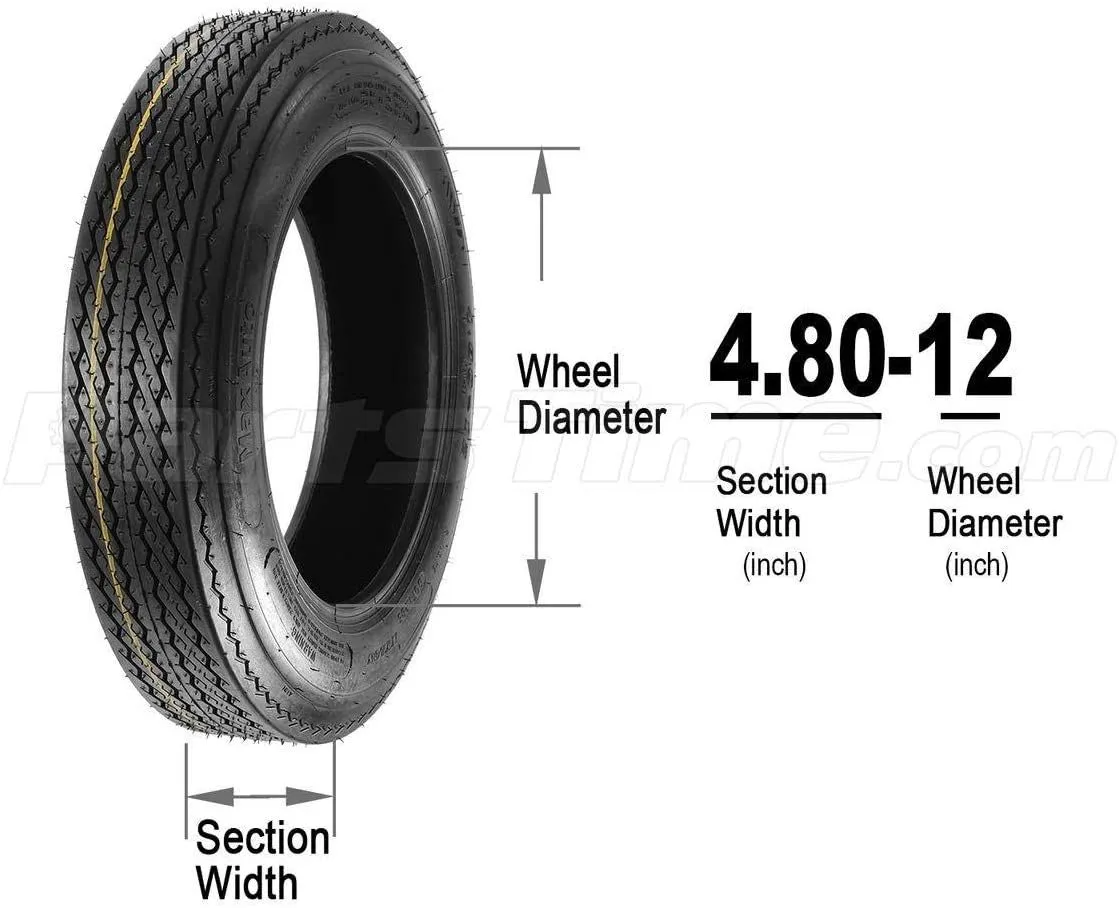 T/W Mod 4.80-12 C 5-4.5 WHT
