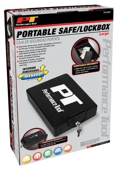 SAFE LOCKBOX LARGE PORTABLE