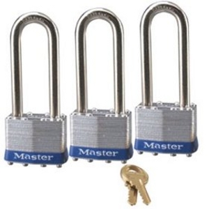 PADLOCKS,3 PK.KEYED ALIKE