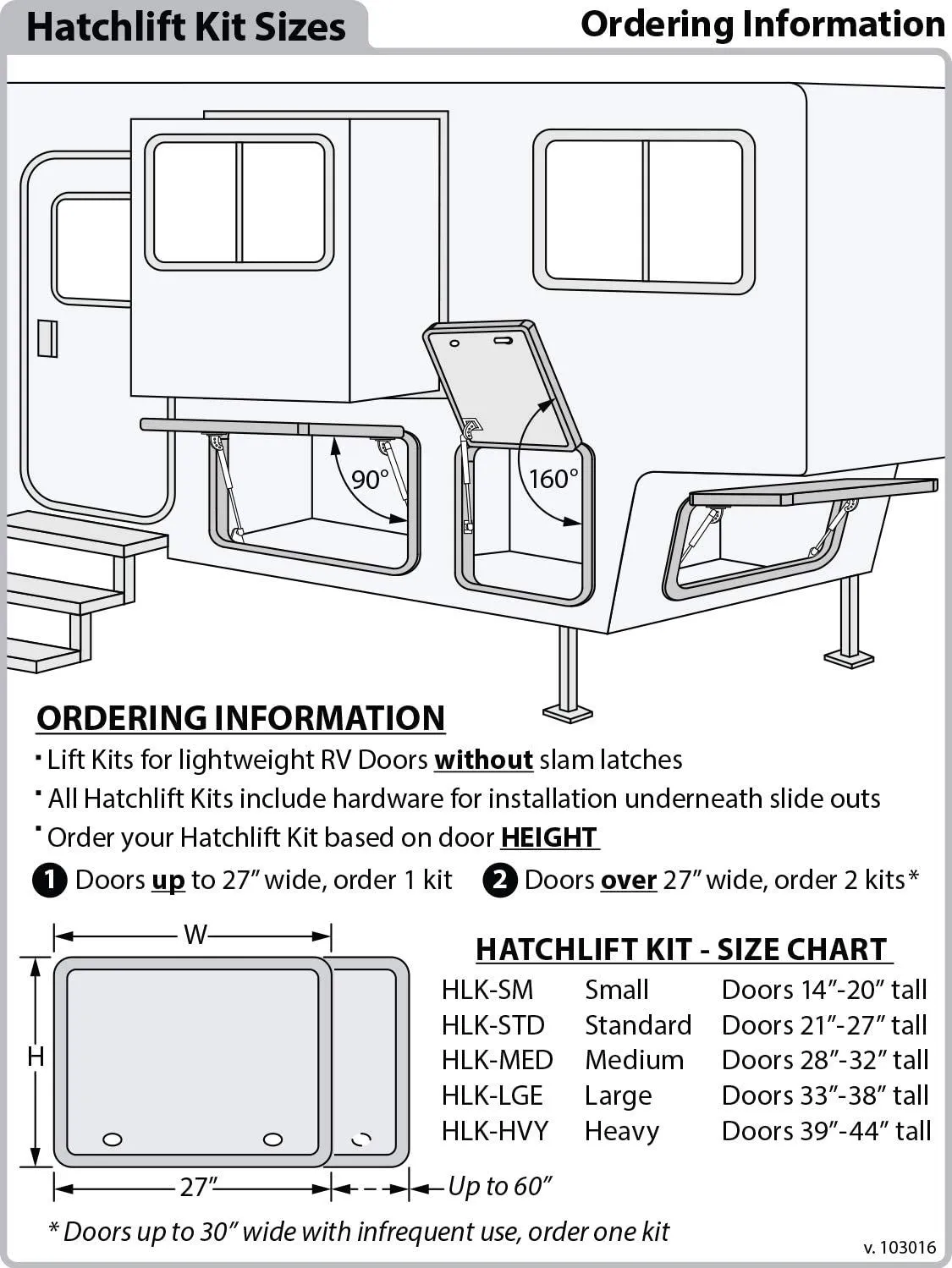 HATCHLIFT KIT - LARGE