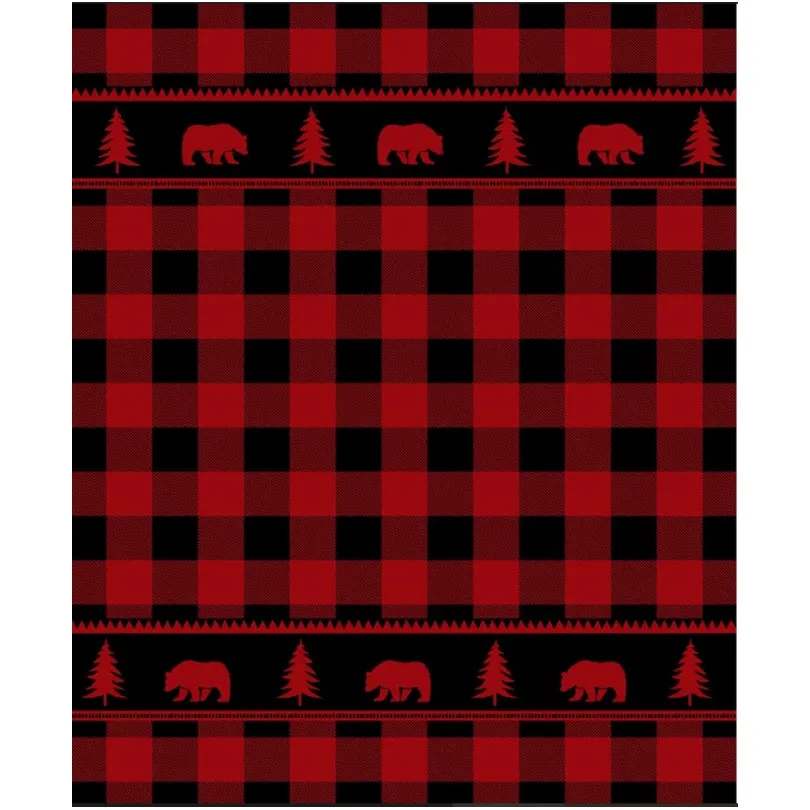 BUFFALO PLAID RED FLEECE BLANK