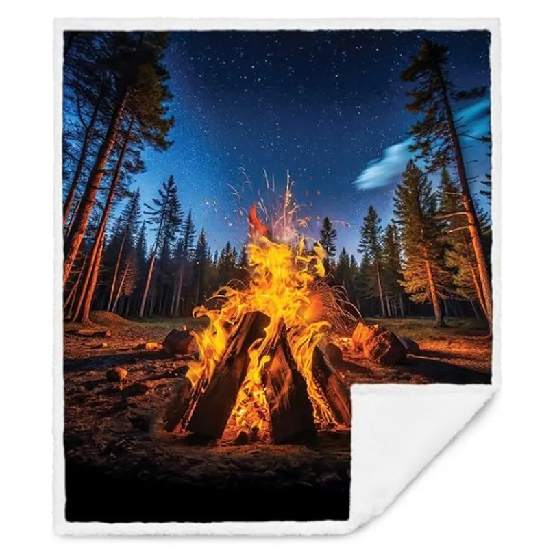FIRESIDE SHERPA BLANKET 50X60