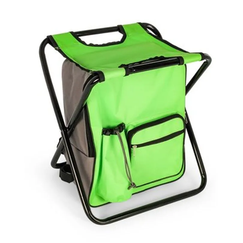 Camp Stool Backpack Cooler -Gr