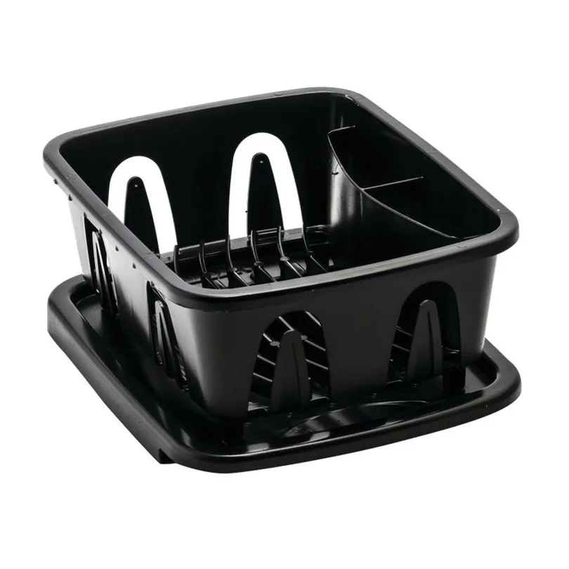 Mini Dish Drainer & Tray, Blac