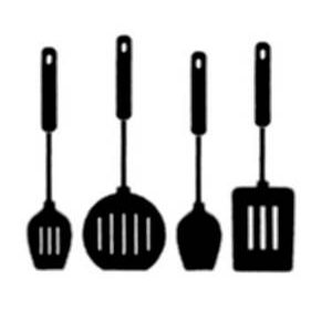 NYLON BLACK KITCHEN SET 4pk