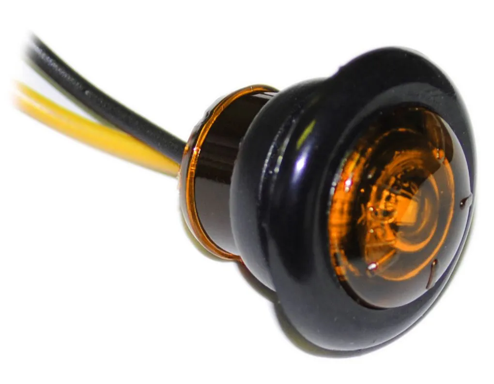 Domed 3/4” LED PC Rated amber