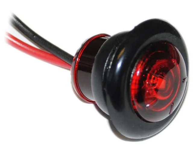 Domed 3/4” LED PC Rated red