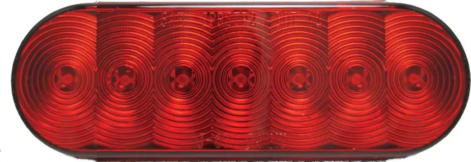 Red 6" Oval LED Grommet Mount