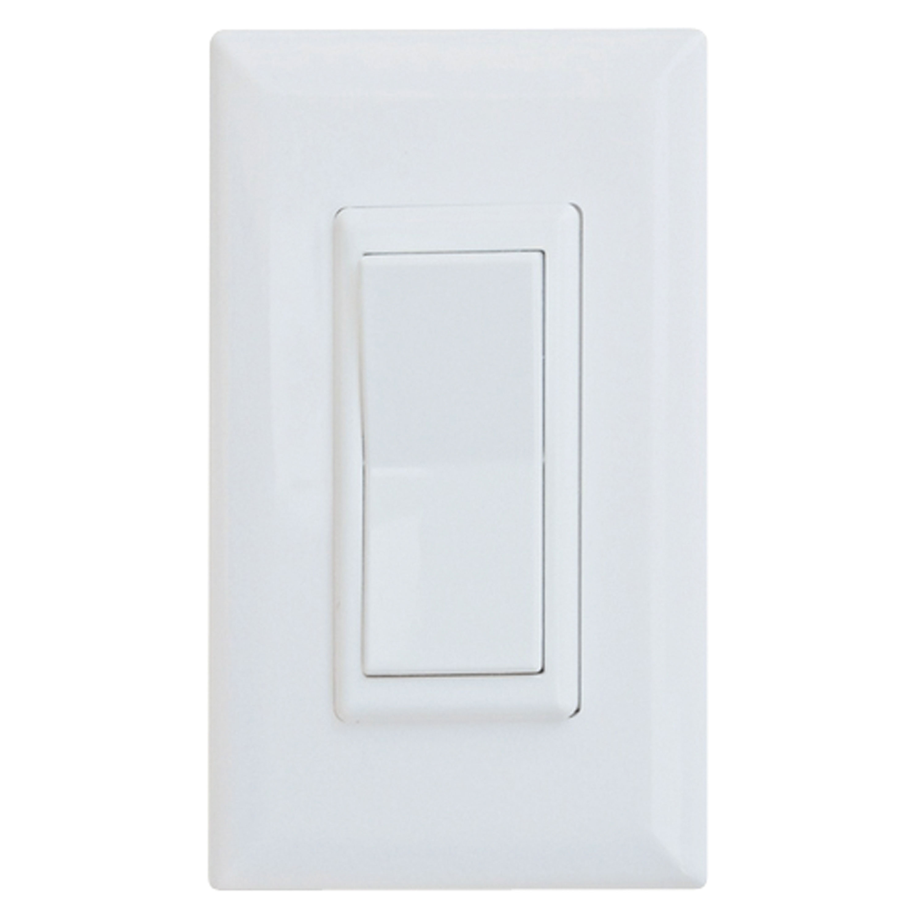 Rocker Switch w/Wall Plate, Wh