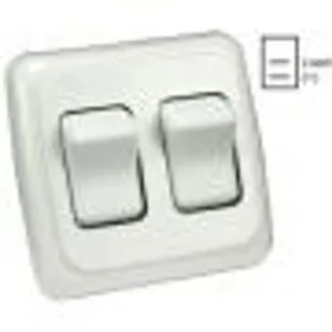 DOUBLE ROCKER  SWITCH White