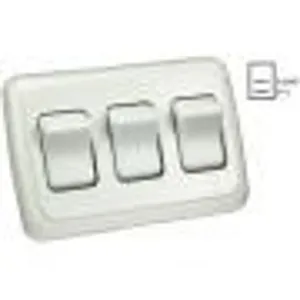 TRIPLE ROCKER SWITCH / White