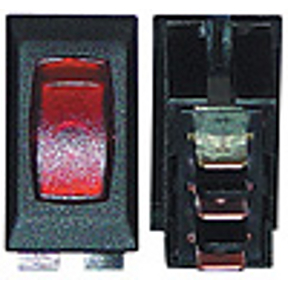 SWITCH BLACK/RED LAMP