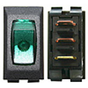 SWITCH BLACK/GREEN LAMP