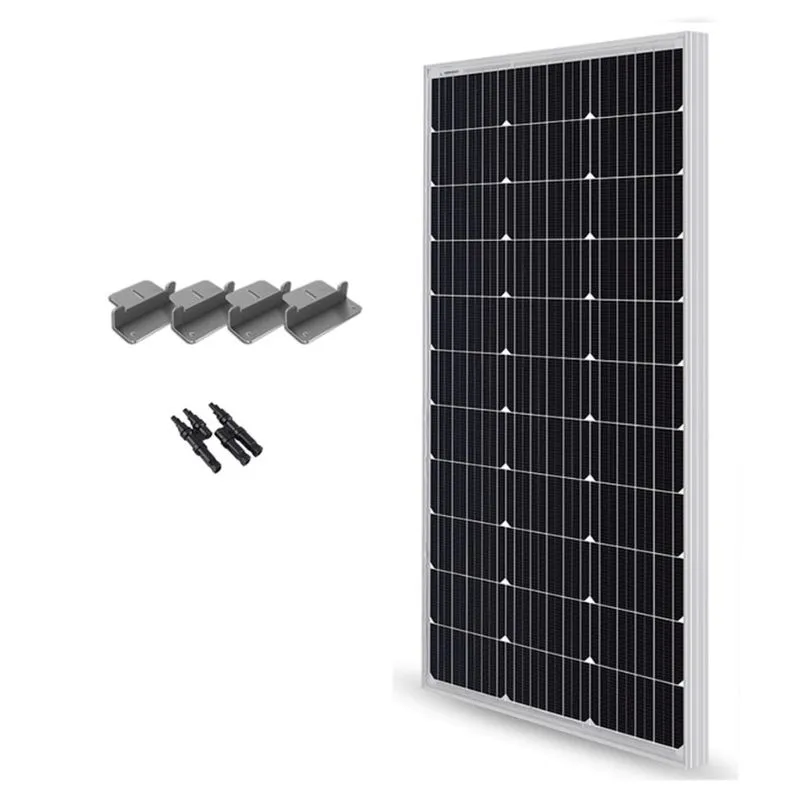 100W Solar Panel with brackets
