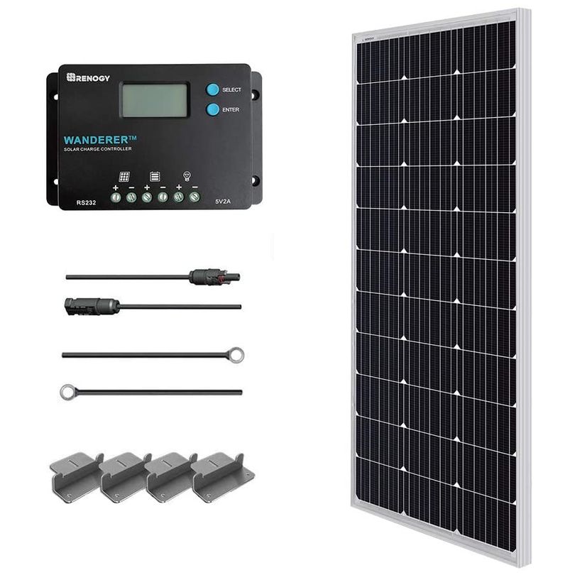 100W SOLAR KIT w/10A WND Contr