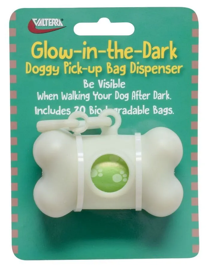 Glow-n-dark dog bag dispenser