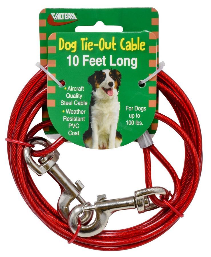 Tie-out Cable 10FT, Carded