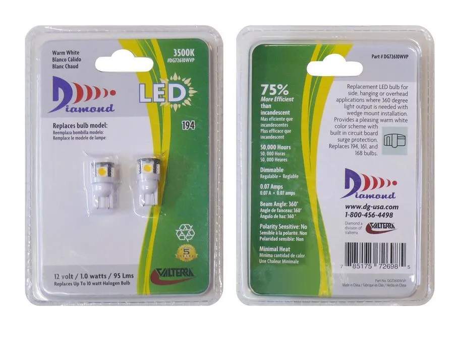 194 LED BULB SOFT WH 2 pk