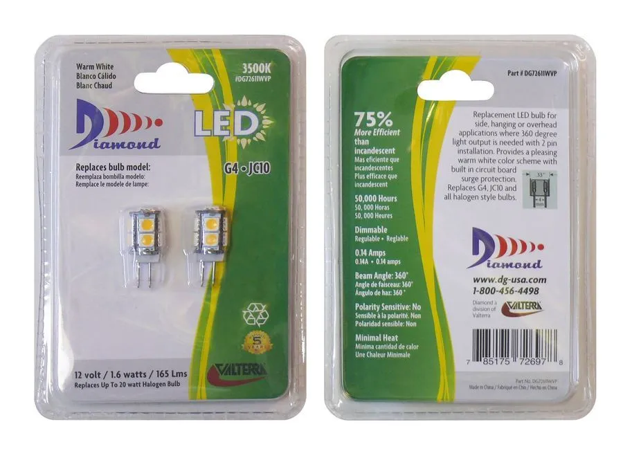 G4/JC10 LED Bulb Sft Wht 2/pk