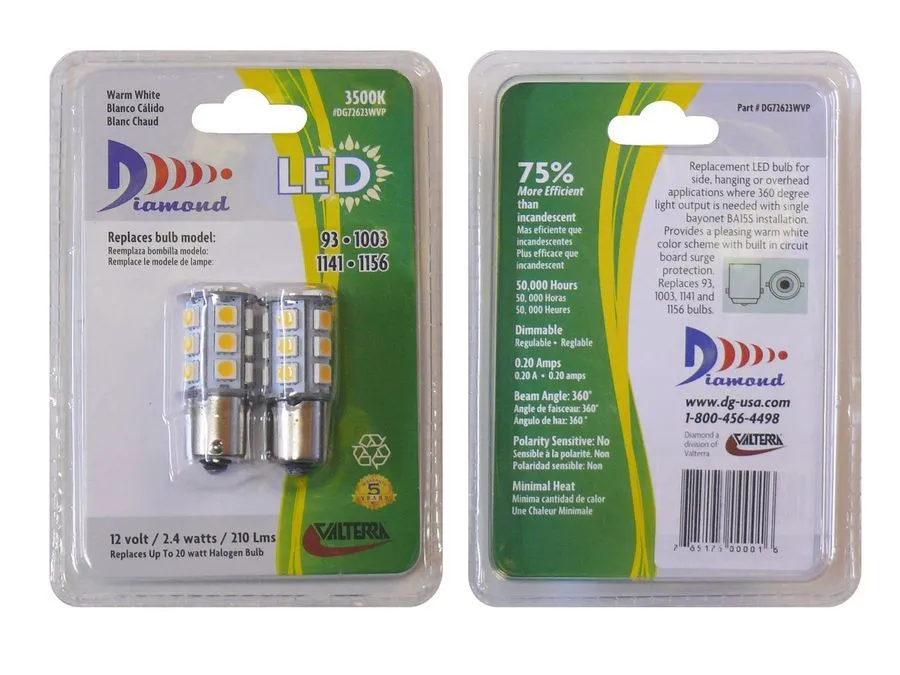 1141 LED BULB SOFT WH  2/pk