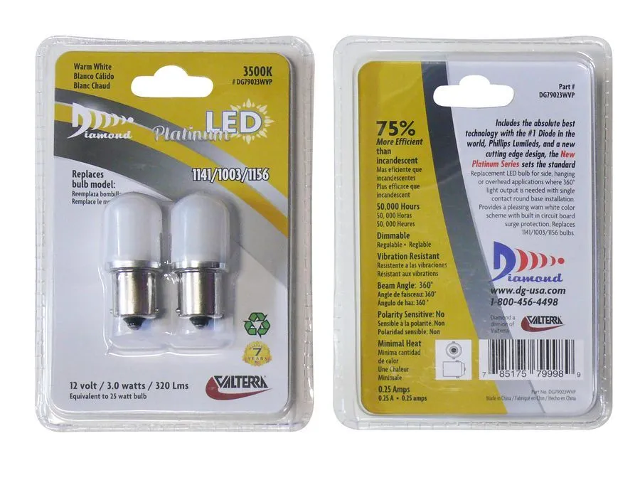 LED WHITE CAP 1141 PLATINU 2pk