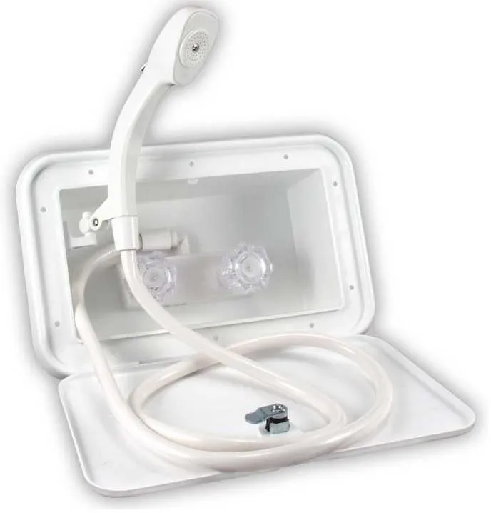 EXTERIOR SHOWER & BOX WHITE
