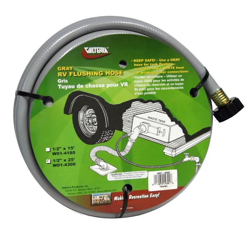 GRAY RV FLUSH HOSE 25'