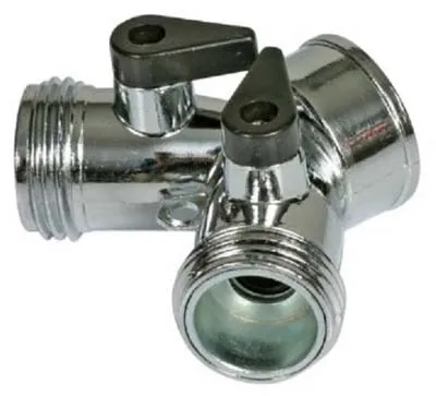 Metal Garden Hose "Y" Valve