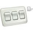 TRIPLE ROCKER SWITCH / White