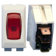 SWITCH IVORY/RED LAMP